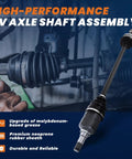 Front CV Axle Shaft Assembly Pair For Chevy Silverado 1500 Tahoe Suburban And GMC Sierra 1500 Yukon 07 To 20 Left And Right CV Joint Shafts OEM Replacement 2pc Set, rubber boot