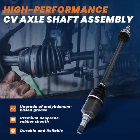 Front CV Axle Shaft Assembly Pair For Chevy Silverado 1500 Tahoe Suburban And GMC Sierra 1500 Yukon 07 To 20 Left And Right CV Joint Shafts OEM Replacement 2pc Set, rubber boot