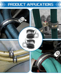 Heavy Duty 304 Stainless Steel Cable Clamps Set with Rubber Cushioned P Clamp Design securing hoses and cables