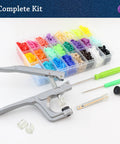 360 Sets T5 Snap Buttons No Sew Fasteners Kit With Pliers For Sewing Clothes And Fabric DIY Crafting, 24 Colors, Easy Install