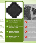 Two Pack Heavy Duty Rubber Concrete Paver Molds For Stepping Stones Walkways And Patios comparison with plastic molds