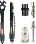 All In One 6 In 1 Bike Repair Tool Set For Maintenance with freewheel, lockring removal, crank puller, chain whip, bottom bracket tools