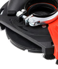 Close-up of Surface Grinding Dust Shroud For Angle Grinder Universal 4.5/5 Inch With 5 Inch Diamond Cup Wheel, detailing clamp fittings.