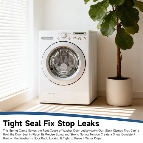Modern laundry room featuring LG washer with LG Washer Door Seal Kit With Gasket Boot Clamp And Retaining Ring Inner Door Seal.