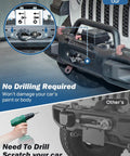 Universal Flip Up License Plate Mount For 10 Inch Hawse Fairlead Front Bumper Fits Off Road Pickup Trucks RVs winch-ready mount, no-drill install