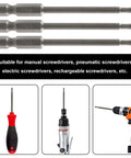 Top Shelf T10 Security Torx Screwdriver Bits Set 10 Piece Magnetic S2 Steel Driver Bits with Quarter Inch Hex Shank