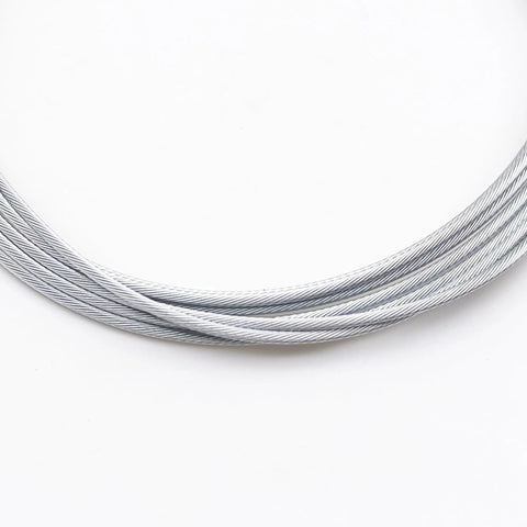 Universal Throttle Cable Repair Kit for Lawn Mower Control, close-up of durable flexible steel wire, adjustable Z bend cable end.