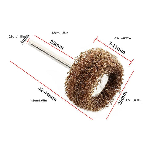 Wool Felt Mini Polishing Brush Wheel For Rotary Tools 1 Inch Felt Grinding Head With 3mm Shank Buffing Wheel For Fine Finishing