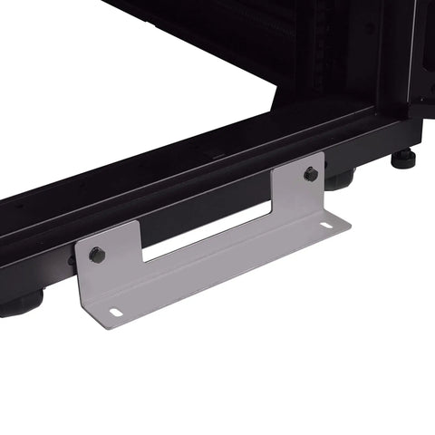 Heavy Duty Workhorse 48U Server Cabinet Extra Deep 48 Inch Rack Enclosure showing secure metal mounting bracket detail.