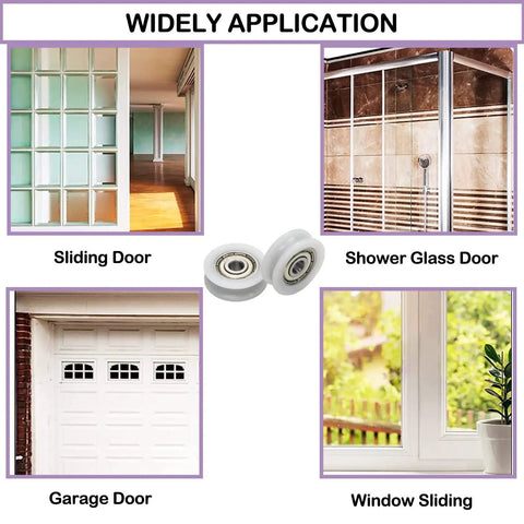 Nylon Pulley Wheel Set For Guide Rail And Flat Roller U Shape Groove Nylon Plastic Pulleys 4x18x6mm White 4 Pieces Built To Last for sliding doors and showers