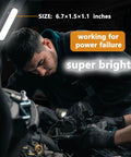 Person using Rechargeable LED Magnetic Work Light Bar With 5500mAh Battery And 6500K Daylight, USB-C Rechargeable, Solar Compatible, auto repair