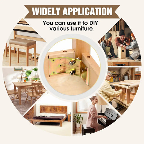 Heavy Duty Iron Corner Braces For Table Legs Bring Serious Stability And End That Nasty Wobble Problem Forever On Dining Tables Or Wooden Desks Kerf Mount Hardware Is Made To Perform Tough in various furniture applications.