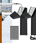 Six Foot Water Pipe Heat Blanket Stick On Waterproof Pipe Heater Tape With Aluminum Foil For Straight Water Pipes Freeze Protection Pipe Wrap For Metal And Plastic Pipes 38.5 Inch By 6.2 Inch with accessories shown