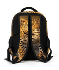 Wild Leopard Print Backpack For Everyone, Large Capacity Daypack with Durable Polyester and Smooth Zipper, unisex design rear view