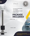 Fuel Sending Unit 240-33 Ohm 9 Inch Marine Gas Tank Sender For Boats And Vehicles, Universal Float Sensor For Boats, Cars, Generators, Engines, And Heavy Machinery, stainless steel