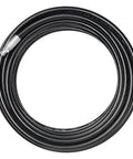 Control Pro 25 Ft Hose With Male And Female Ends For HEA Airless Sprayers coiled for storage, black polyethylene jacket, pro grade