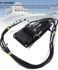 No Fuss Direct Drop In Power Trim Actuator Motor Assembly with hydraulic lines and pump housing for Mercury Sterndrive.