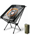 Foldable Chipping Net With Mat For Indoor And Outdoor Golf Practice, heavy duty aluminum frame, 3 target baskets, carry bag
