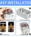 Easy installation guide for Emergency Stop Button 10A 660V 1NO 1NC IP67 Waterproof Push Lock Switch For Industrial Machinery