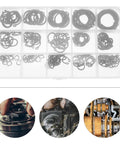 175 Piece Steel External Retaining Rings C Clip Snap Circlip Set For Shaft Assembly and Industrial Fastening in case