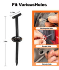 Nylon Universal Cable Tie Buckle Kit 50 Pcs Heavy Duty shown with dimensions and various hole uses for auto repair.