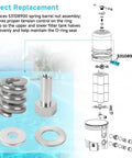 Spring Barrel Nut Assembly Rock Solid Replacement Fits Pentair Spa with stainless spring, nut, and washers for pool water clarity.