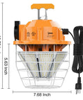 150W LED Work Light With 24750 Lumens Of Daylight 5000K, IP65 Dust And Waterproof, Stainless Steel Guard dimensions