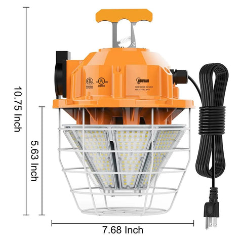 150W LED Work Light With 24750 Lumens Of Daylight 5000K, IP65 Dust And Waterproof, Stainless Steel Guard dimensions