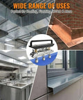 3 Station Edge Roller Bender used for sheet metal roofing, HVAC drip edges, and steel or aluminum flashing in various installations