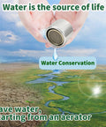 Heavy Duty Four Pack Bathroom Sink Aerator Made Of Premium Solid Brass And Stainless Steel, shown saving water and enhancing conservation.