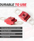 Built Like A Tank 50 Amp Midi Fuse Bolt On Kit For Universal Cars Trucks And Golf Carts High Current Zinc Terminal Harness in red.