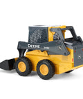 John Deere 318E Skid Steer Loader Dope Mini Toy Model With Tilting Bucket And Raising Boom Realistic Detailing And Treaded Rubber Tires