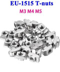Drop In T Slot Nut Hammer Head Style For 1515 Aluminum Profiles M3 M4 M5 Nickel Plated Steel Pack Of 50 Or 100