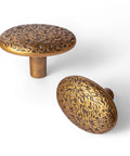 Six Pack Zinc Alloy Drawer Knobs In Big Oval Antique Brass Finish with vintage style hardware