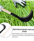 Grass Scythe With Manganese Steel Blade And Long Handle For Easy Weeding And Lawn Care tool cutting grass by hand