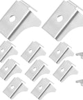 Heavy Duty Steel Cabinet Shelf Clips Set Of 10, lightweight yet sturdy metal support pegs for racks and bookcases, easy to install.