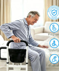 Elderly Bed Rail With Non Slip Handle And Motion Activated Night Light For Seniors Upgrade 2026 Adjustable Bed Assist Rail ASTM Approved