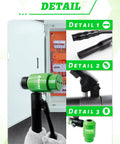 Beefy Hydraulic Knockout Hole Punch Driver Kit with 12 Ton Punch Capacity shown with detailed handle and swivel head for metal sheets