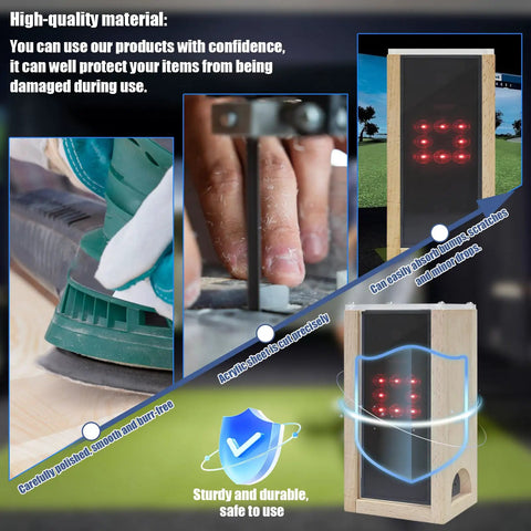 Rugged Protective Shield For Square Golf Launch Monitor Portable Case And Golf Simulator Enclosure showing durability and design