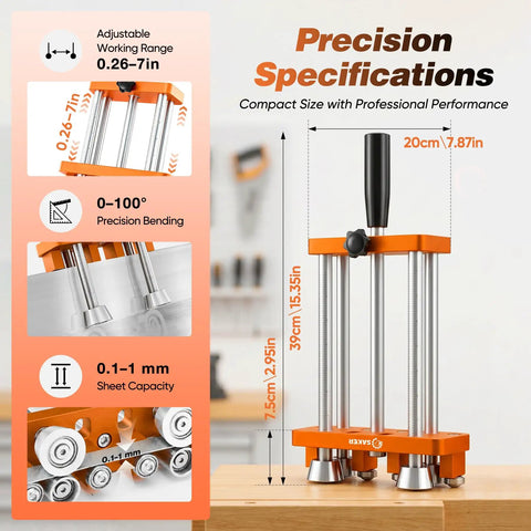 Top Notch Two Station Sheet Metal Bender With No Sweat Pull Rod Depth Control And Portable Rolling Stand For Slick Precise Creases That Run Flawless Everyday