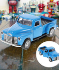 Pickup Truck Figurine Vintage Alloy Car Model Toy Sky Blue Retro Ornament For Christmas Table Centerpiece And New Year Decor Perfect Birthday Party Decor That Pops