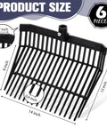 6 Piece Manure Fork Replacement Heads Kit With Screws And Nuts 18 Tine Pitchfork Rake, dimensions detailed, fits 1 inch handles