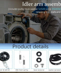 Technician assembling washer using Washing Machine Idler Gear Kit Replacement Part 959P3 with components shown.