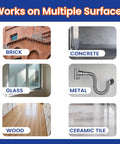 Straight Up Clear Waterproof Sealant Crushes Dripping Leaks And Cracks Fast on brick, concrete, glass, metal, wood, and ceramic tile.