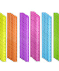 30 Pack Clear Plastic Rulers Bulk Value Set, 12 Inch with inches and centimeters, in assorted colors for school and office use