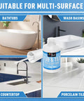 White Tub And Tile Touch Up Paint Pen For Porcelain And Enamel Surfaces To Fix Scratches Chips Spots On Bathtubs Sinks Toilets