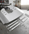 Stainless Steel Cavitation Plate For Boats Hydrofoil Fin Outboard Motor Upgrade for Smoother Takeoff, bolts and brackets