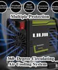 Portable 110V 250A MMA ARC Welder For Home DIY cooling system and protection features shown