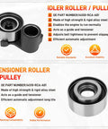 Engine Timing Belt Kit With Water Pump For Honda Accord shows idler and tensioner rollers made of alloy steel with parts numbers