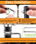 175-piece stainless steel worm-gear hose clamp set, sizes 1/4–2 in, for automotive and plumbing use